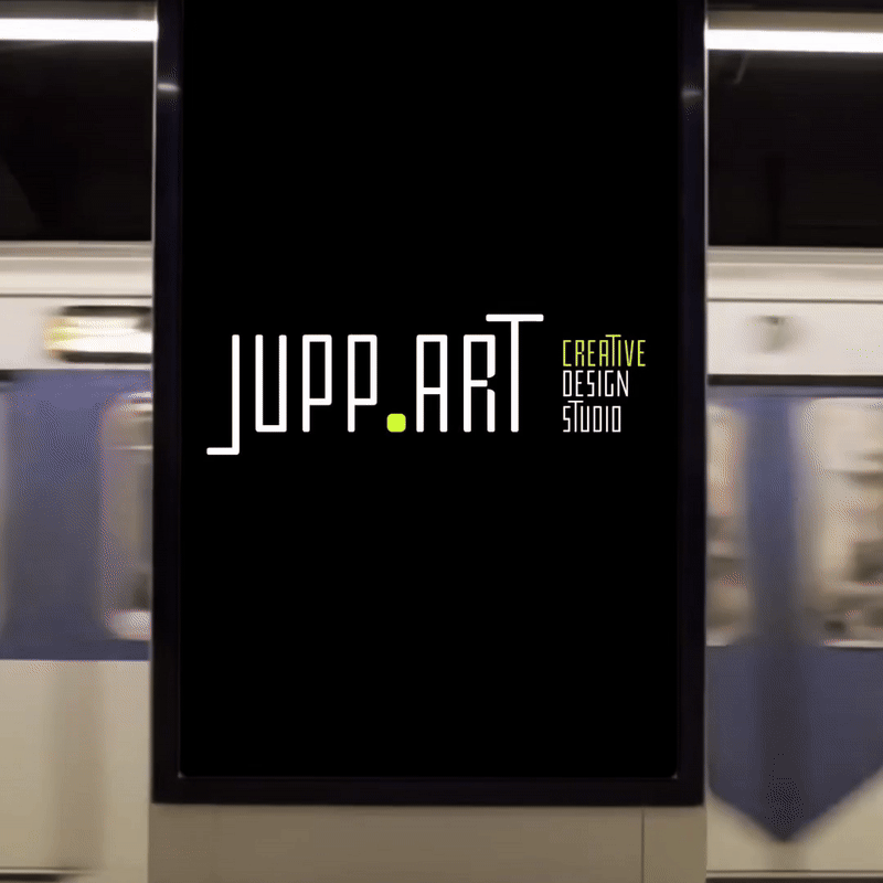 jupp.art monogram logo design minimalist brand identity Cologne creative services print design